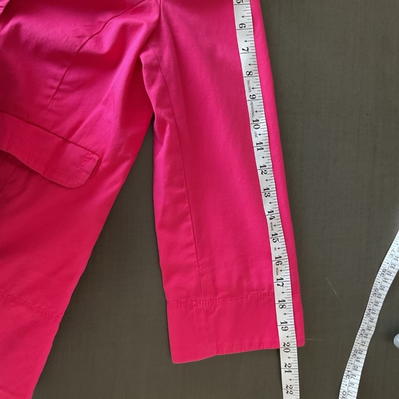RARE Juicy Couture Fuchsia Trench Coat Vintage 3/4 Sleeve Style Vintage Y2K, S - Picture 8 of 13